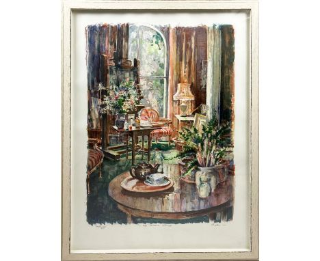 SUE RYDER, 'The Studio Lamp' lithograph, 86cm x 58cm, signed, titled and numbered in pencil, framed. 