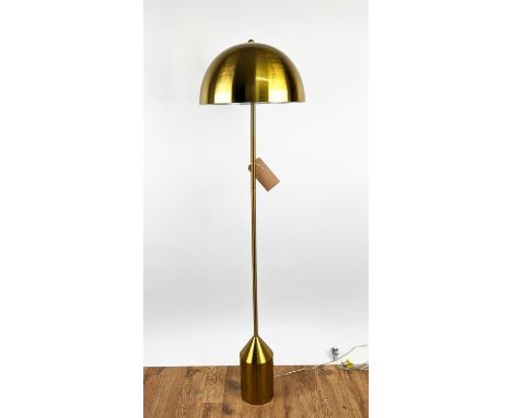 VICO MAGISTRETTI INSPIRED FLOOR LAMP, gilt metal, 154cm H approx. 