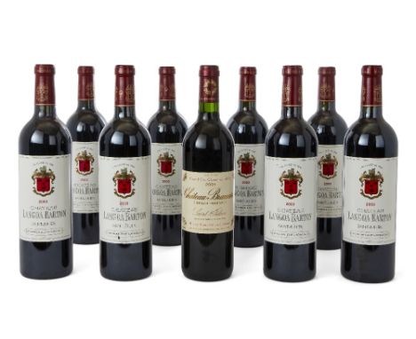 2003 Chateau Langoa-Barton, Saint-Julien, France, eight bottles, together with a single bottle of 2001 Chateau Branaire, Sain