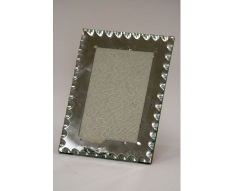 An Art Deco photo frame, with mirrored glass surround, 24cm x 18cm