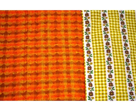 Two pairs of 1960's curtains, 111cm x 180cm drop