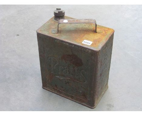 A Pratts bygone petrol can with "Redline" cap