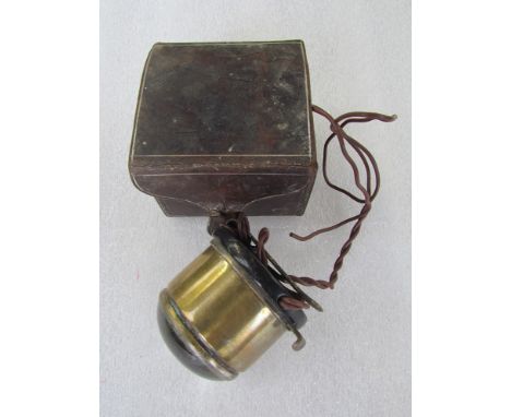 The Bristol patent electric safety lamp No 8298 with leather storage box 