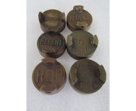 ROP, Regent, Redline, National Benzole and AA fuel can caps (6)