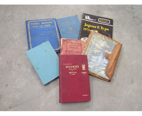 "The handbook of the Rolls Royce", "Alvis manual of instruction" and other handbooks 