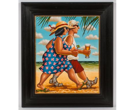 GRAHAM MCKEAN,
LIVING IT UP
oil on canvas, signed
61cm x 51cm
Framed