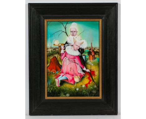 * HEATHER NEVAY,
THE FIRST EXPERIMENT (from The Alchemists Series 2010)
oil on panel
45cm x 31cm (18 x 12 inches)
Original he