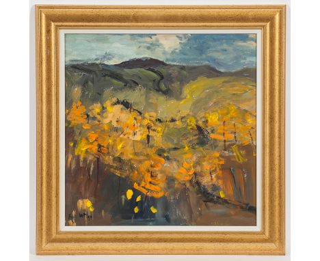 * ENID FOOTE WATTS (SCOTTISH 1924 - 2003),
LANDSCAPE, CARN BAN
oil on canvas, signed & dated '99
56cm x 56cm
Framed
Note: Dot