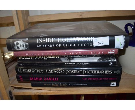 A collection of film star portrait photography books.