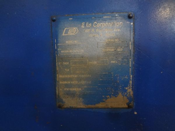 900 LB ELLIS MODEL Z472Z SIDE LOADING WASHER / EXTRACTOR; S/N 901, (4 ...