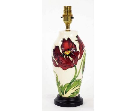 A MOORCROFT LAMP, 23CM H, EXCLUDING FITMENT