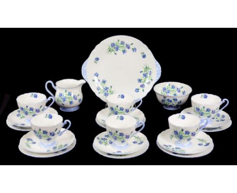 A SHELLEY FLORAL TEA SERVICE, PRINTED MARK, PATTERN 241