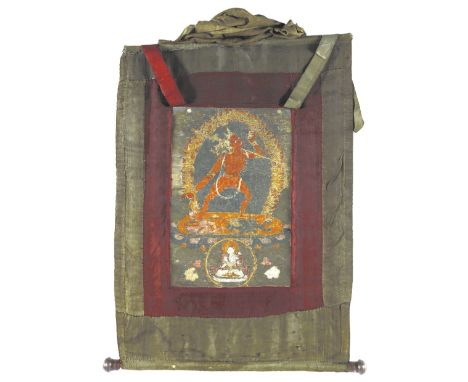  A thangka portraying VajrayoginiNepal, 18th century Cm 45,00 x 68,00 22.00 % buyer's premium on the hammer priceVAT margin s
