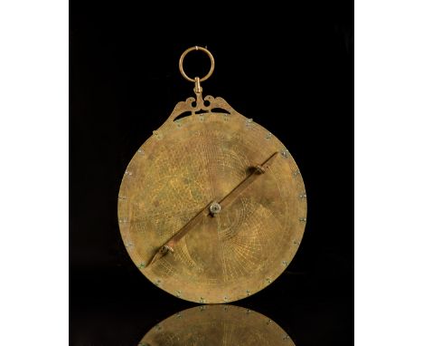  An engraved four quarter circle brass astrolabe quadrantIran,19th century Cm 30,00 x 40,00 22.00 % buyer's premium on the ha