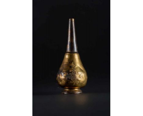  A tombak rosesprinkler water with incised floral motifsTurkey, Ottoman period, 18th centuryCm 15,50 22.00 % buyer's premium 