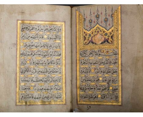  Quran copied by Seyed Mustafa, student of Hafez Mir Ebrahim Afif Ottoman Turkey, dated 1226 (1811 AD)Cm 12,50 22.00 % buyer'