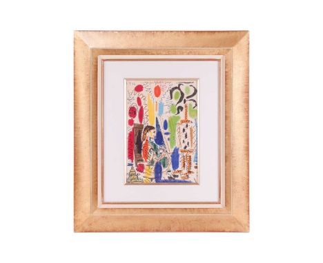After Pablo Picasso (Spanish, 1881 - 1973), L'Atelier de Cannes (1958), colour lithograph, 43 x 30 cm, framed and glazed 85 x