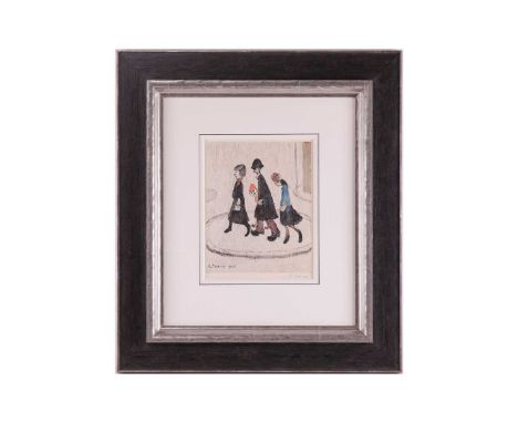 L.S. Lowry (1887 - 1976), The Family, signed in pencil (lower right) and with Fine Art Trade Guild blind stamp (lower left), 