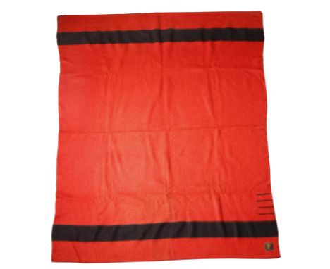 A Navajo corn rug 70cm x 42cm, and four similar rugs, a sash and an Early's Witney Point red ground blanket with black strips