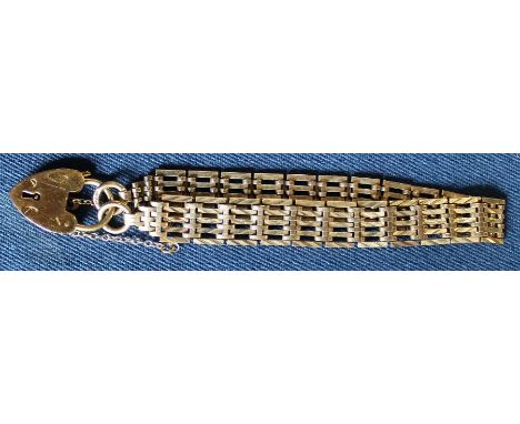 9ct gold gate bracelet 15.22g