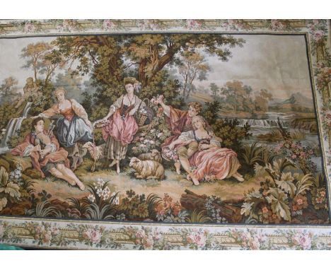 Large French Aubusson style wall tapestry 284cm x 163cm
