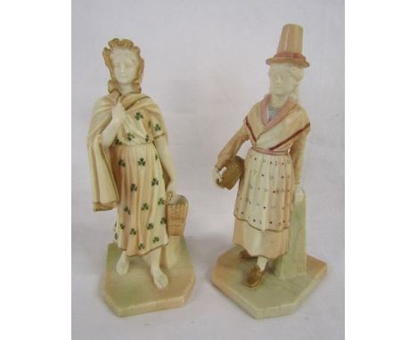 Royal Worcester (from the Countries of the World series) 'Irish Girl' 275719 1874 - approx. 16cm (slight chip to base) and 'W