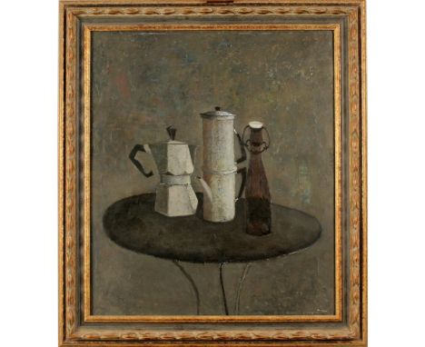 Dipinto ad olio su tavola. Datato 1959. Cm 70x60Oil painting on panel. Dated 1959. 70x60 cm