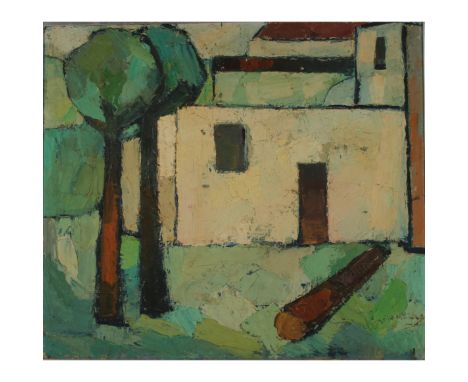 Dipinto ad olio su tavola in cornice. Opera esposta al Premio Nazionale di Pittura di Linguaglossa. Datato '57. Cm 80x90Oil p