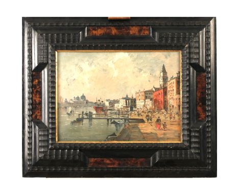 Olio su tavoletta in cornice antica. Cm 30x40 Oil on panel in antique frame. 30x40 cm