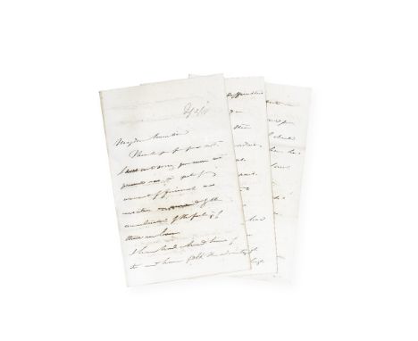 BRUNEL (ISAMBARD KINGDOM)Autograph letter signed ('I K Brunel') to his son ('My dear Isambard'), written after the successful