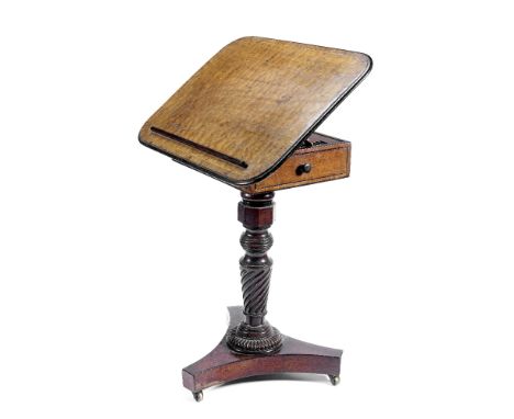 BRUNEL (ISAMBARD KINGDOM) AND LADY BENTHAMA late George III mahogany pedestal drawing table 'made by the hands of the famous 