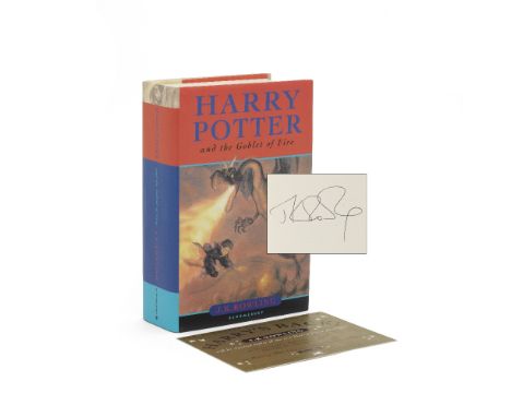 ROWLING (J.K.)Harry Potter and the Goblet of Fire, FIRST EDITION, SIGNED BY THE AUTHOR on the dedication page,  publisher's p