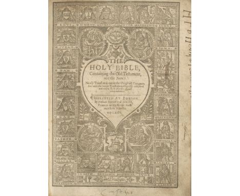 BIBLE, IN ENGLISH, AUTHORISED VERSIONThe Holy Bible, Containing the Old Testament and the New,  general and NT titles within 