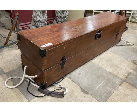 A cased Robert Frederick croquet set 