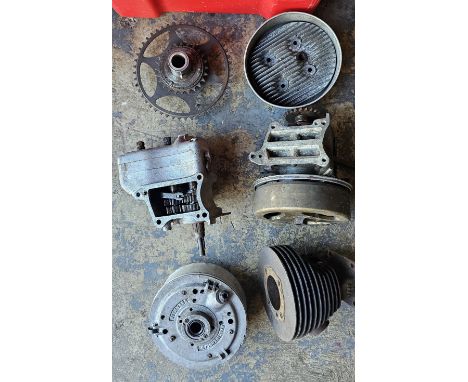 A collection of Villiers engine parts 