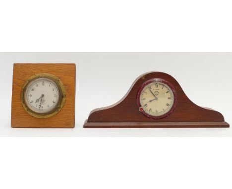 An early 20th century French Jaeger car dashboard clock, having 8 day movement, painted dial with Roman numerals marked 8 Jou