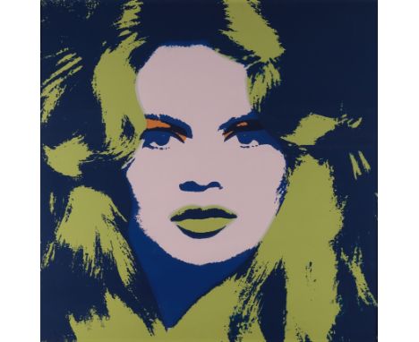 Warhol, Andy (Pittsburgh 1928 - 1987 New York) nach,"Brigitte Bardot",Serigrafie auf Papier, verso Stempel Brigitte Bardot, 9