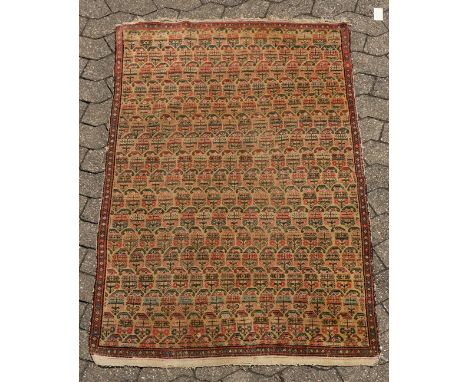Malayer, Iran, alt, ca. 1.47 x 1.11 m, Flor reduziert, leichte Randschäden