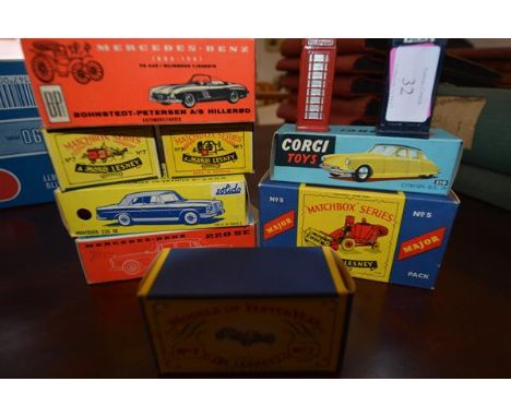 A group of model vehicles including a Corgi Citroen D.S. 19, model no. 210, boxed, Lesney Models of Yesteryear boxed etc (c. 