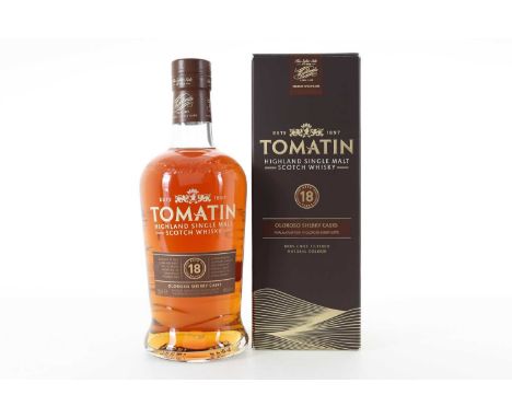TOMATIN 18 YEAR OLD OLOROSO SHERRY CASKS HIGHLAND SINGLE MALT 46% ABV / 70clThe Tomatin 18 Year Old is a truly luxurious worl