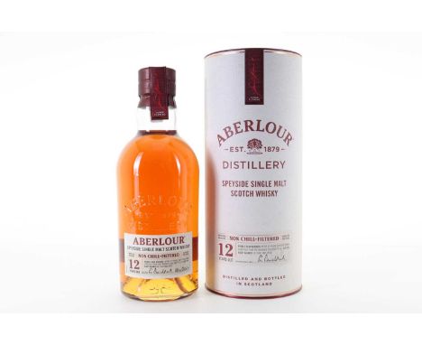 ABERLOUR 12 YEAR OLD NON CHILL FILTERED SPEYSIDE SINGLE MALT  Double matured in Bourbon and Sherry casks.48% ABV / 70cl  Aber