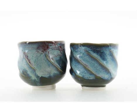2 DAN SANDHAM WHISKY TUMBLERS HAND THROWN 2024 Great Pottery Throw Down finalist Dan Sandham creates pottery hand thrown by h