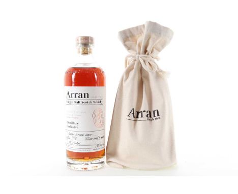 ARRAN 9 YEAR OLD HAND FILLED BATCH #1 DISTILLERY EXCLUSIVE ISLAND SINGLE MALT  Matured in Pedro Ximenez Sherry cask #19-VA-14