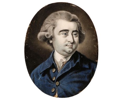 * After Joshua Reynolds (1723-1792). Charles James Fox, circa 1800-1820, oval head and shoulders portrait miniature, watercol