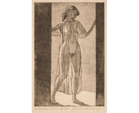 * Buckland Wright (John, 1897-1954). La Visiteuse du soir, 1953, etching on wove paper, signed in pencil bottom right, titled