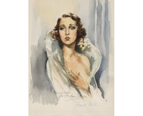 * Martin (Frank, 1921-2005). Study of Ann Sothern, watercolour, signed in ink bottom right and titled bottom central (Harriet
