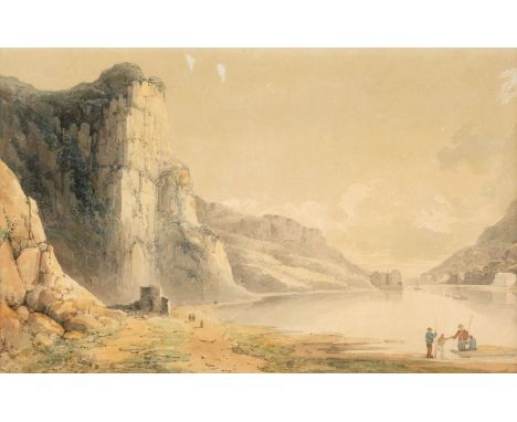 * Danby (Francis, 1793-1861). St Vincent's Rocks with the Lime Kiln and the Hotwells, circa 1815, watercolour, heightened wit