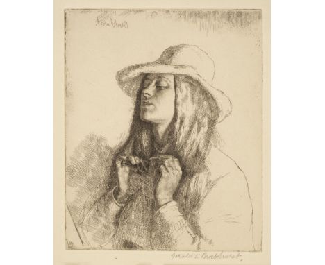 AR  * Brockhurst (Gerald Leslie, 1890-1978). Melisande, 1920, etching on cream laid paper, from the edition of 55 proofs, pub