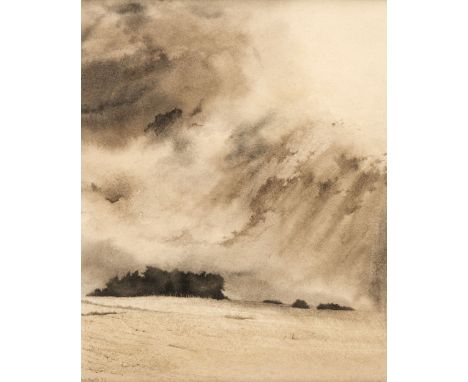 * Smith (D. H., 1947-). Storm I, 1977, watercolour, signed and dated lower left, 12.9 x 10.4cm, framed and glazed, with typed