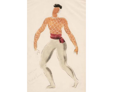 AR  * Fedorovitch (Sophie, 1893-1953). Young Man, circa 1937, acrylic on acetate, a design for a ballet costume, inscribed ‘y